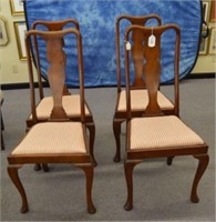 4 Queen Anne Style Side Chairs
