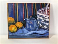 Oranges and Basket Still Life by Solomon.