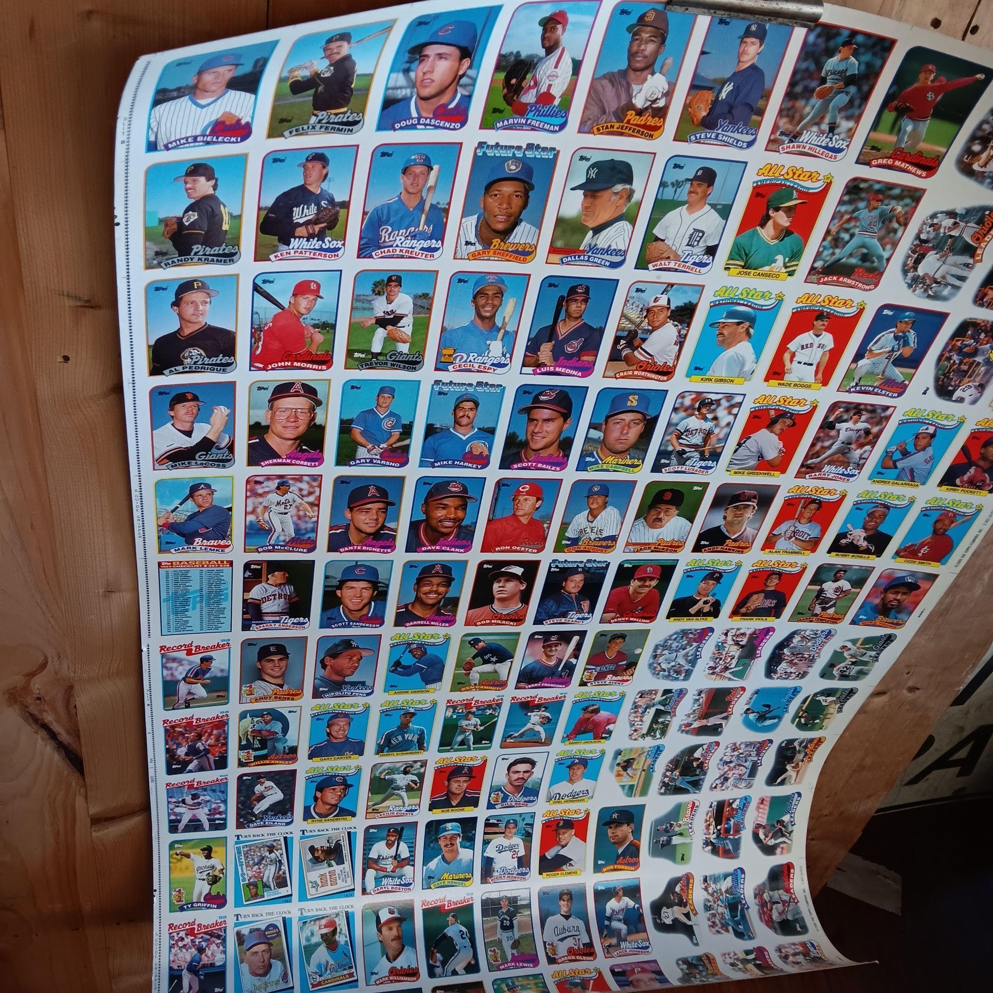 Uncut Sheet of Topps Sports Cards