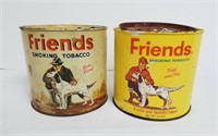 2 Vintage "Friends" Tobacco Cans
