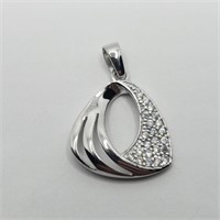 SILVER CUBIC ZIRCONIA  PENDANT (~WEIGHT 2.66G)