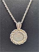925 Silver Chain and Guardian Angel Pendant