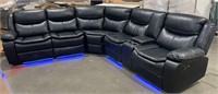 Bella Esprit Leather/ Solid Wood Motion Sectional