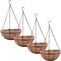4 Pack Hanging Planter Basket with Coco 8\