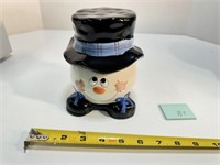 Small Snowman Cookie Jar