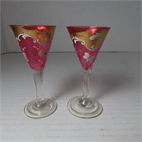 Cranberry Glass Cordials