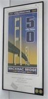 Mackinac Bridge framed 1957-2007 Anniversary