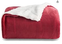 Bedsure Sherpa Fleece Twin Blanket for Couch