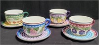 Group of Capriware hand painted ceramic mugs &