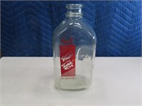 vintage 1/2gal Glass Advertising Milk Bottle HARDY