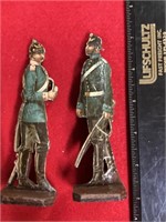 4 GERMAN PRE 1890 WOODEN TOY SOLDIERS
