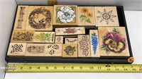 17 MISC. SIZES RUBBER STAMPS
