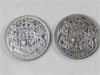 1945 & 1946 CAD 50 CENT COINS