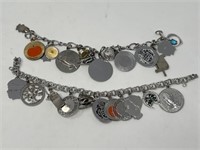 2-Charm Bracelets (1-Marked Sterling), Some