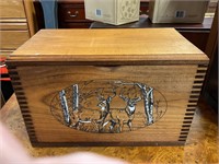 Wood deer storage box
