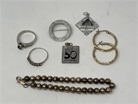 Assorted Jewelry Marked 925 or Sterling,