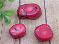 RED CORAL ROCK STONE LAPIDARY SPECIMEN