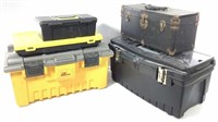 (9pc) Tool Boxes/ Hard Cases, Stanley, Milwaukee