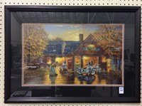 Framed-Signed Harley Davidson "Barn House"