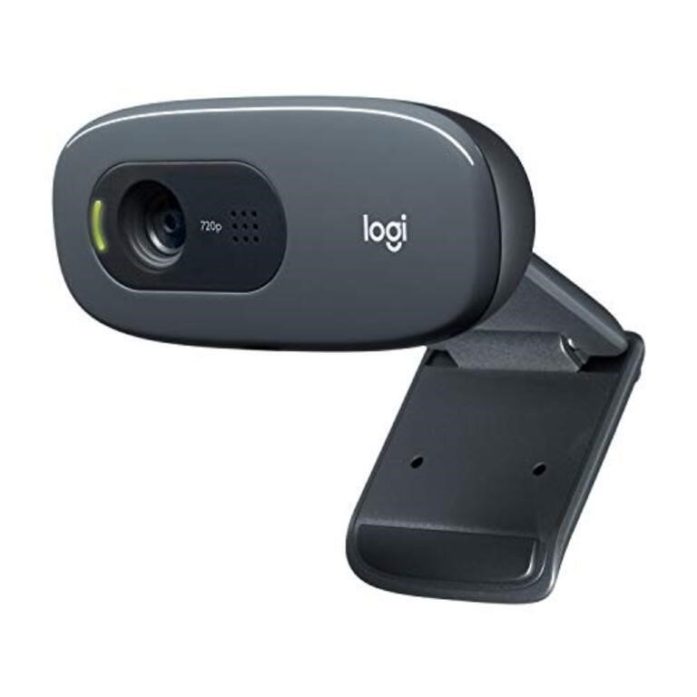Logitech C270 HD Webcam, HD 720p/30 fps,