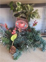 Wreath and miscellaneous decor