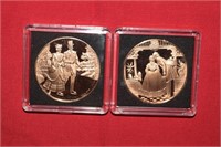 Franklin Mint Bronze Medallions-Frosted Proof