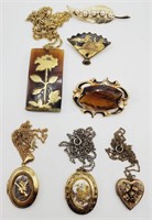 (H) vtg Goldtone Jewlery -  Necklaces, Lockets
