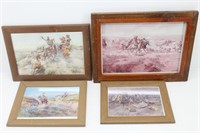 (4) Western Prints by Charlie Russell