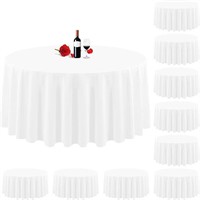 10 Pack Round Table Cloth White Round Tablecloth