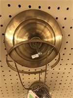 several solid metal lamp parts see images