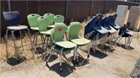 Pallet Of Misc. Green Chairs & Blue