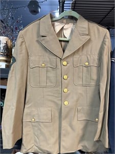 Vintage army khaki dress coat & US Air Force
