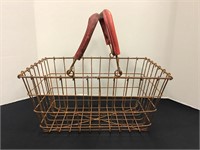 Vintage Wire Shopping Basket with Handles