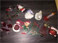 MORE ASSORTED XMAS ORNAMENTS, PLUS A LIGHT UP CAND