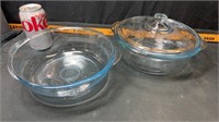 2) blue sapphire bowls