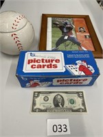 Baseball Cards / Trinket Dish, Rex Grossman Autogr
