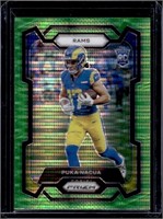 Puka Nacua 2023 Panini Prizm Neon Green Pulsar