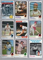 9 HOF Player Vintage Baseball Topps Cards Most in