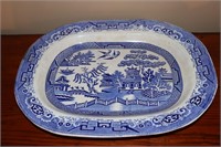 Large Porcelain Blue and White Chinoiserie
