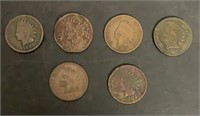 (6) Indian Pennies