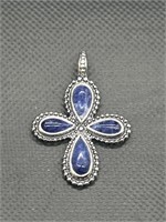 James Avery 925 Silver w/ Blue Sodalite Pendant