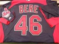 JASON BERE TEAM ISSUED CLEVELAND INDIANS JERSEY