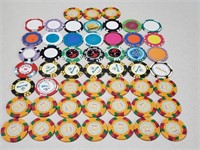53 Foriegn Casino Chips, Some Wet Chips