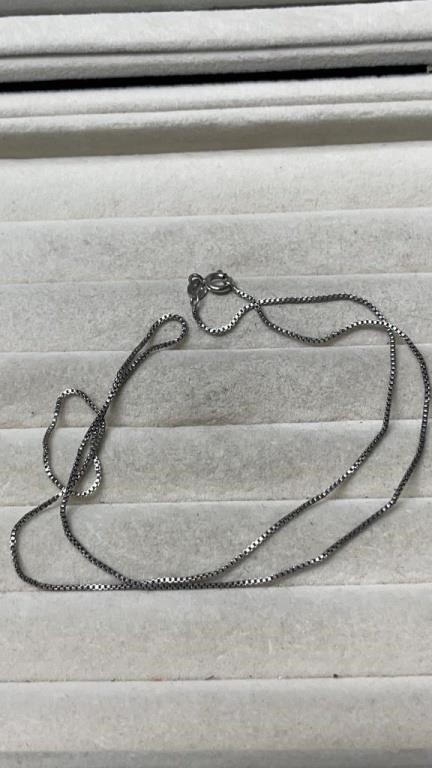 Sterling Silver 925 Box Link Chain 20"