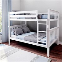 Max & Lily Bunk Bed, Full-Over-Full Bunk Bed White