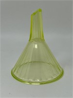 Vaseline Glass 4 Oz Ribbed Funnel