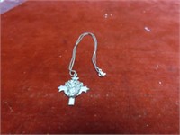 Sterling silver Christ pendant & necklace.
