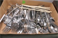 Box of Stainless flatware