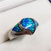 STERLING SILVER OPALITE RING