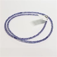 STERLING SILVER TANZANITE BEAD WITH SILVER CLASP